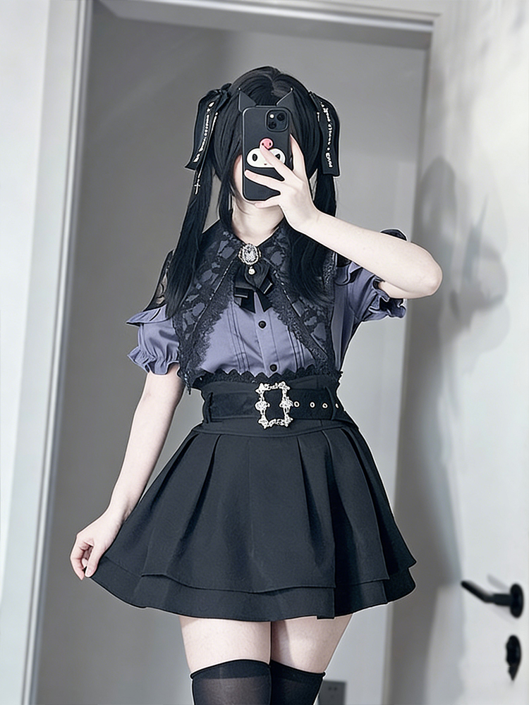 Blouse Off Shoulder - Gotik Tarzı Omuzları Açık Gömlek ve