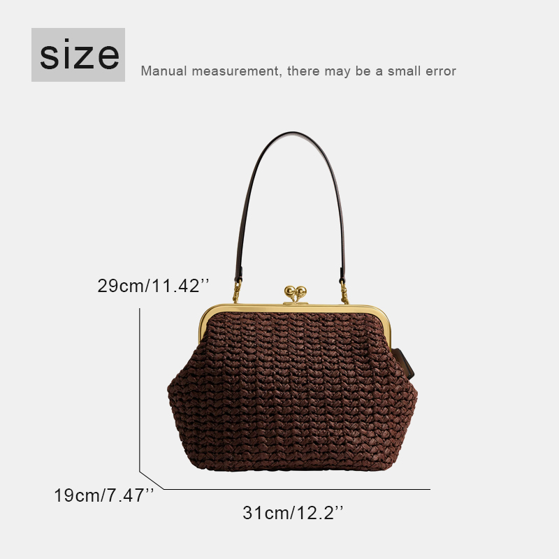 El yapımı Kisslock Çerçeveli O - Crochet Bag Raffia incelemesi ve fiyatı