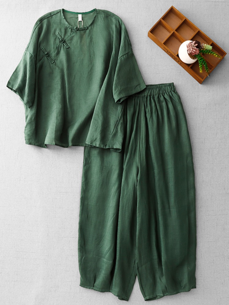Yeni Çin Zen Tarzı Kadın Pamuk - Linen Pant Wide incelemesi ve fiyatı