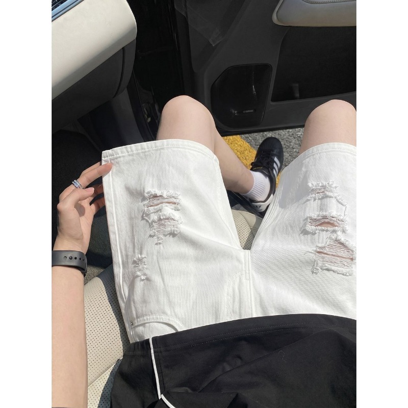 Erkek Elastik İpli Beli Yırtık - Shorts Denim Frayed incelemesi ve fiyatı