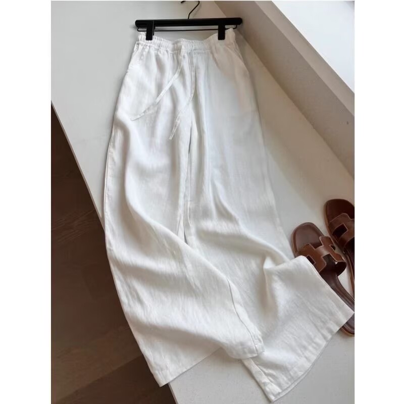Kore beyaz pamuklu keten geniş - Linen Pant Wide incelemesi ve fiyatı