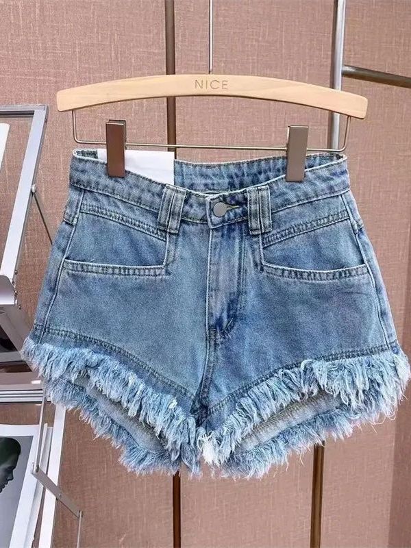 Günlük Kore Tarzı Yıpranmış Ke - Shorts Denim Frayed incelemesi ve fiyatı